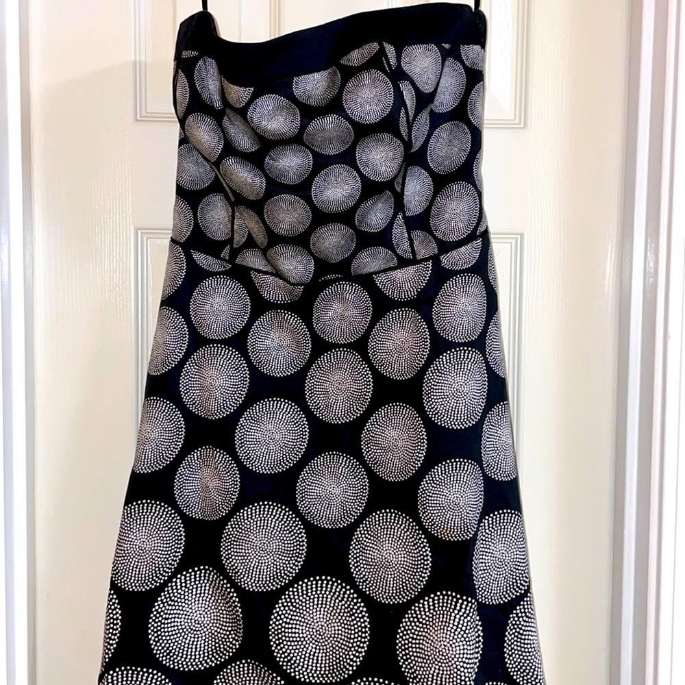 Strapless Black & White Dress
